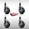 Service Caster 5'' SS Thermoplastic Rubber Swivel 1-1/4'' Expanding Stem Caster Set with Brake, 4PK SCC-SSEX20S514-TPRB-TLB-114-4 - alternate 3